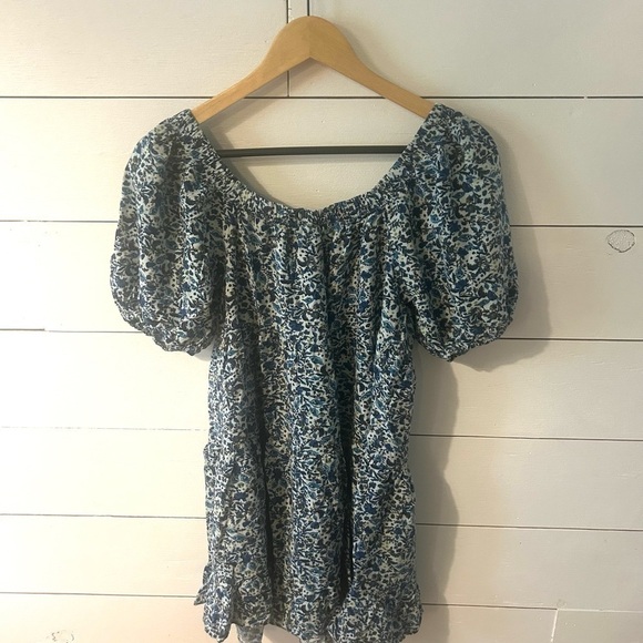 Wild Fable size Medium Blue Floral Short Sleeve Dress - Picture 3 of 3